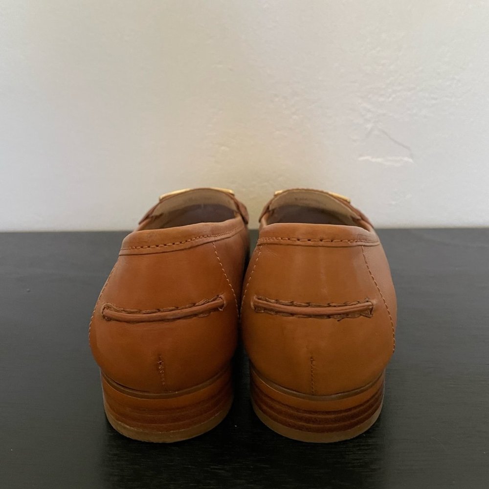 50% OFF SALE!!! MICHAEL KORS Brown Leather Loafers with Gold Detailing - Picture 2 of 5